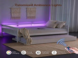 White painted finish, solid pine construction , Full-size bed, 24500023