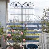 2 Pack Metal Garden Trellis 86.7" x 19.7" Rustproof Trellis for Climbing Plants Outdoor Flower W1586P268038