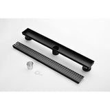 24 Inches Linear Shower Drain, Included Hair Strainer and Leveling Feet W2287P146747