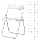 10 Pack Plastic Folding Chairs, Stackable Commercial Chairs, Portable Event Seats Indoor Outdoor for 43466408