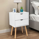 40*30*60cm Simple And Modern White Cabinet, Wood Color Legs, MDF Spray Paint, High Legs, Two 44698952