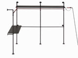 Industrial Pipe Clothing Rack, Reversible 118.3'' Clothes Rack for Hanging Clothes, Heavy Duty W1820P214612