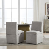 COOLMORE 360 Degree Swivel Upholstered Dining Set of 2 Swivel Dining Room Kitchen W1539P277684
