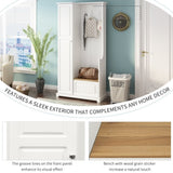 ON-TREND Stylish Design Hall Tree with Flip-Up Bench, Minimalist Hallway Shoe Cabinet with WF304223AAK