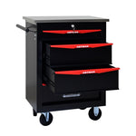 ZUN 4 Drawers Multifunctional Tool Cart with Wheels,Metal Rolling Tool Cart Storage for Garage Workshop W1102P245246