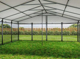Large Dog Kennel Outdoor Pet Pens Dogs Run Enclosure Animal Hutch Metal Coop Fence with Roof Cover. W1820P378147