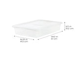 28 Qt Plastic Underbed Storage Bins, Clear, 4 Count Pack 00977595