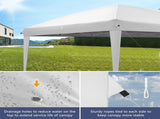 3 x 6m Two Windows Practical Waterproof Folding Tent White 60880444