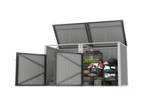 Garbage Bin Shed Stores 2 Trash Cans Metal Outdoor Bin Shed for Garbage Storage,54 cubic feet of 42366856