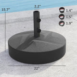 Black Heavy Duty Outdoor Umbrella Stand Base with Stand 01918130