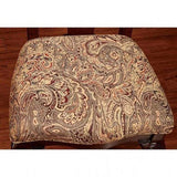 Formal Classic Traditional Dining Chairs Cherry Solid wood Damask Print Fabric Seat Intricate Back B01172303