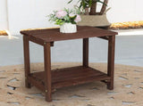 Rectangular Wood Side Table Light Brown 17586592