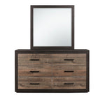 ZUN Contemporary Style Bedroom 1pc Dresser of 6x Drawers Two-Tone Contrasted Finish Wooden B01170594