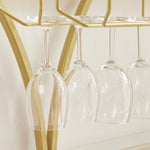 ZUN Electroplated Glass Bar Cart, With Wine Rack And Glass Holder, For Kitchen, Serving, Hotel Gold 59267450