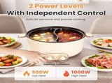 6 liters / 1.59 gallons with an internal divider to prepare two separate broths or soups at the same 00360967
