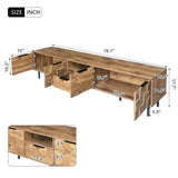 78" TV Stand for 85 75 65 Inch TV, TV Consoles for Living Room, Entertainment Center Wood TV Media N710P293272P