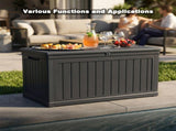 230 Gallon Large Outdoor Storage XXL Deck Box for Patio Furniture, Outdoor Cushions, Garden Tools W1163P368172