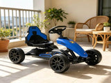 Blue Kids Pedal Go Kart - Swing Axle Design, Shock-Absorbing Wheels, Off-Road Outdoor Racer for 47266484