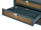 3 Drawer Cabinet,Natural rattan,American Furniture,Suitable for bedroom, living room, study 66653918