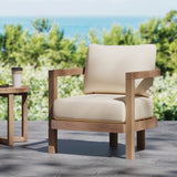 Outdoor Acacia Wood Patio Club Chair, Patio Furniture,Waterproof Thick Cushion Deep Seating for 72303.00BBGE