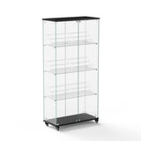 4 Tier Glass Display, Double Door Glass with Two Locks, Floor Standing Storage W1668P241906