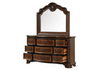 ZUN Traditional Style 9-Drawer Dresser With metal drawer pulls Made with Wood in Dark Walnut B009P225186