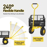 Heavy Duty Garden Cart, 1100 lbs Large Capacity Steel Garden Cart, Utility Wagon Cart with Removable 22921331