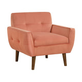 Orange Color Accent Chair Upholstered Velvet Cushion Seat Back Tufted Contemporary Living Room B011P283268