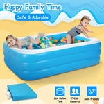 ZUN Inflatable Swimming Pools Inflatable Lounge Pool for Kids Baby Adult Inflatable Water Ball Pool for 58899658