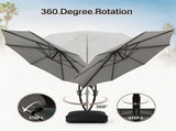 Cantilever Patio Umbrella 11ft Offset Cantilever Patio Umbrella With Base Included Large Round 93790564