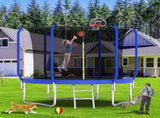 10FT Trampoline with Basketball Hoop, ASTM Approved Reinforced Type Outdoor Trampoline with W1163P446881