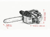 25.4CC 12" Gas Chainsaw, 1.2HP Gasoline Powered, Handheld Cordless Petrol Saw for Tree Trimming, 12677455