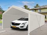 Carport, 1220 Heavy Duty Portable Carport Garage Tent for Outdoor Storage Shelter white 13309588