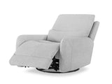 Dublin 30" Swivel Power Recliner Arm Chair Heathered Light Gray Polyester B2719P328581