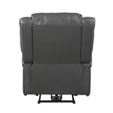 Modern Living Room Furniture 1pc Power Reclining Chair Gray Faux Leather Upholstery Plush Seating B011P256236