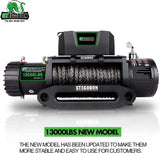 ZUN STEGODON New 13000 LBS Electric Winch T3,12V Synthetic Rope with Wireless Handheld Remotes and Wired W121842979