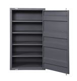 Gunmetal 1-Door Chest with Container Lock B062P209021