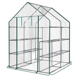 Mini Walk-in Greenhouse with PVC Cover, 8-Shelf Indoor Outdoor Planting Green House for 38528035