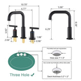 8 in. Widespread Double Handle Bathroom Faucet with Pop Up Drain in Matte Black W122459272