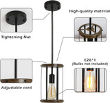 Vintage Rustic Pendant Light Metal Cage Pendants with Adjustable Length Farmhouse Caged Hanging 76771443