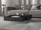 Black Wengue 1-Drawer Rectangle Coffee Table B06280212