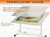 (WHITE) Wooden 1500 Piece Table with Drawer, 35"*27.17" Adjustable Table, 360&deg Tilting W2641P442535