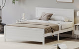 ZUN Wood Platform Bed Frame with Headboard, Mattress Foundation with Wood Slat Support, No Box Spring WF320995AAK