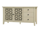 Hollowed-out Cabinet with 2 Door 3 Drawers, American Furniture, Suitable for Bedroom, Living Room, W688P223034