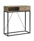 Console Table with One Drawer and Open Cubby - Brown & Black B107P147702