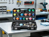 28-Piece Universal Radiator Pressure Tester Kit, Manual Pump with Color-Coded Test Caps, Coolant 61895304