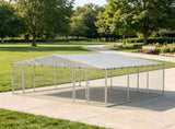 Silver 13' x 13' x 6.5' Outdoor Pet Kennel Waterproof Roof for Small & Medium Dogs 37420580