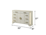 Jasmine 8-Drawer Dresser with side LED lightning made with Wood in Beige 659436058361