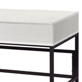 Natural and Black Writing Desk with USB Port B062P209216