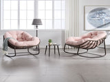 Outdoor Rattan Rocking Chair,Padded Cushion Rocker Recliner Chair Outdoor for Front Porch, Living 93056723